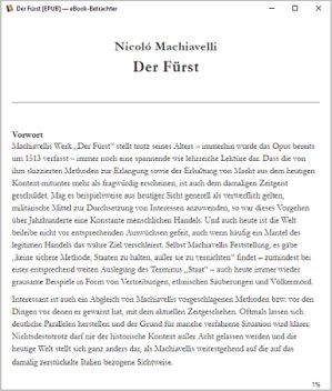 ebook - geöffnet mit Calibre